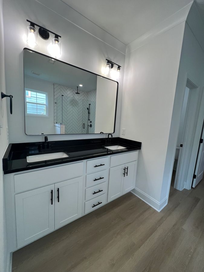 BKA Builders custom ranch-style home interior with kitchen finishes in Oak Ridge NC